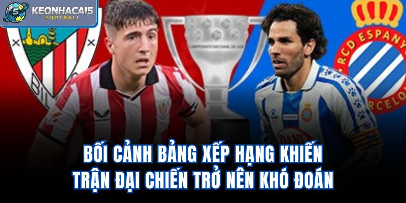 Bối cảnh bảng xếp hạng khiến trận đại chiến trở nên khó đoán